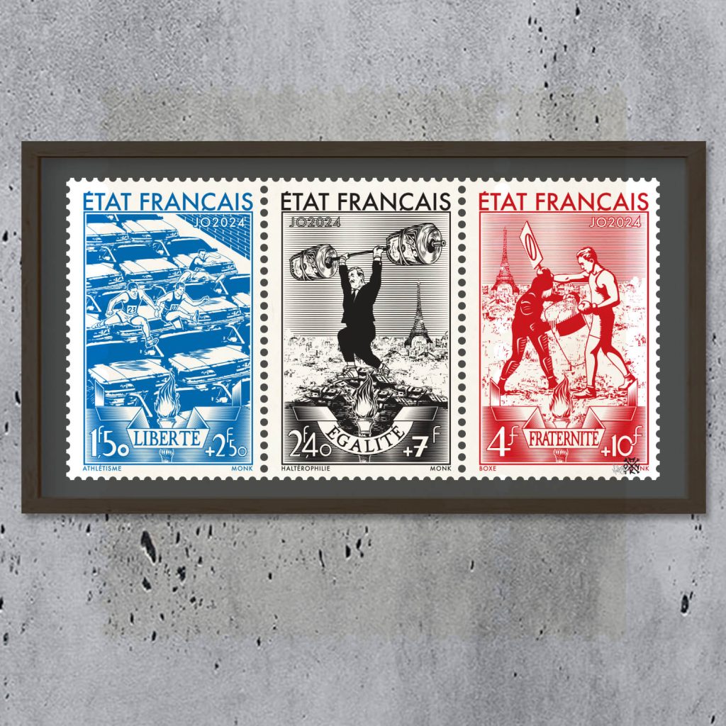Loïc Monk - Honest Stamp - France Triptique